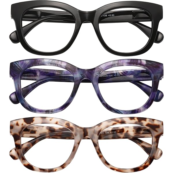 Amazon.com: ZXYOO 4 Pack Oprah Style Reading Glasses for